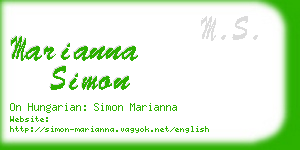 marianna simon business card